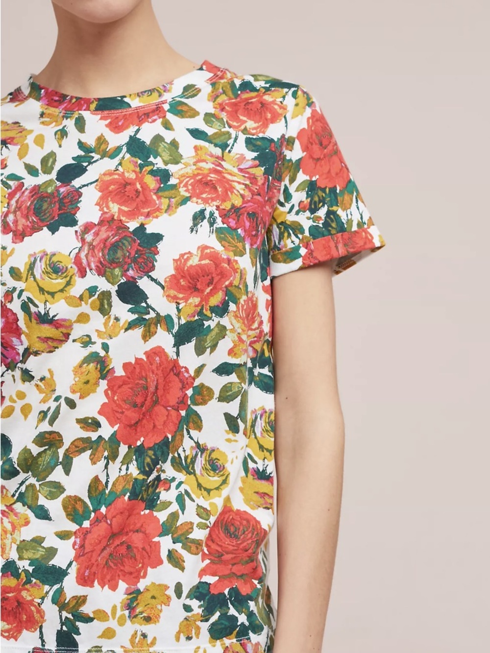 Meadow Rue by
Anthropologie Floral
Printemps Printed Shor Sleeve
Tee / Sz S - Picture 3 of 6